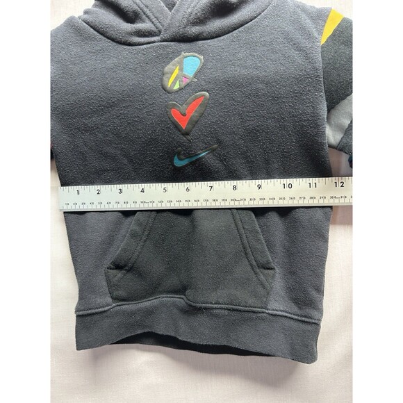 Nike Kids 2T Peace Love Swoosh Sweats Hoodie 2 Piece Set Black Colorful - Picture 6 of 14